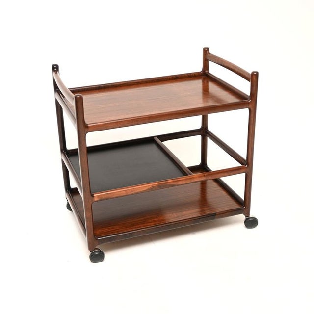 A superb vintage Danish drinks trolley by Henning Korch for Silkeborg. This was made in Denmark, it dates from the 1960’s....
