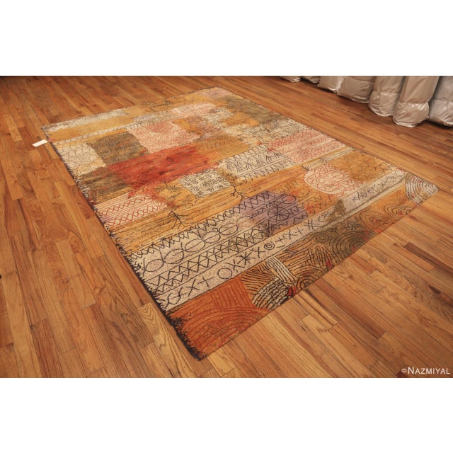 Paul Klee Nazmiyal Collection Vintage "Florentinische Villenviertel" Art Rug by Paul Klee for Ege For Sale - Image 4 of 10