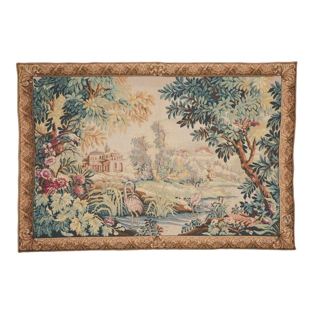 Les Deux Herons Loom Woven Tapestry - 125 X 185 Cm (4'1" X 6'1") - Requires Rod Size 5 For Sale