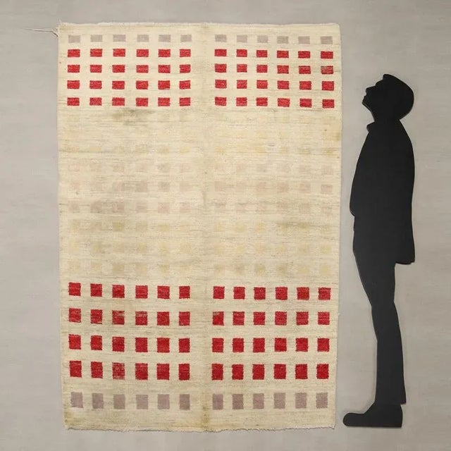 Herat wool rug, large knot, hand-made. This piece is attributed to the mentioned designer/maker. It has no attribution...