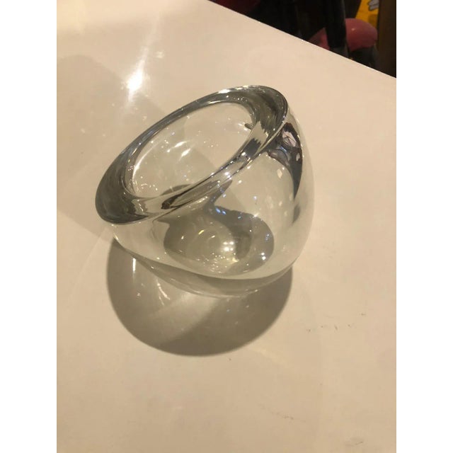 Mid-Century Modern Oval Bowl in Transparent Murano Glass by Alfredo Barbini For Sale - Image 6 of 9