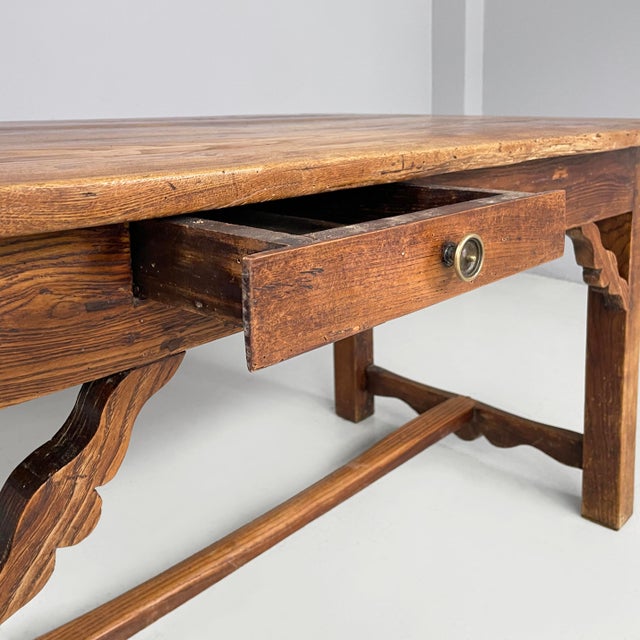 Antique Italian Wooden Dining Table, 1890s For Sale - Image 5 of 18