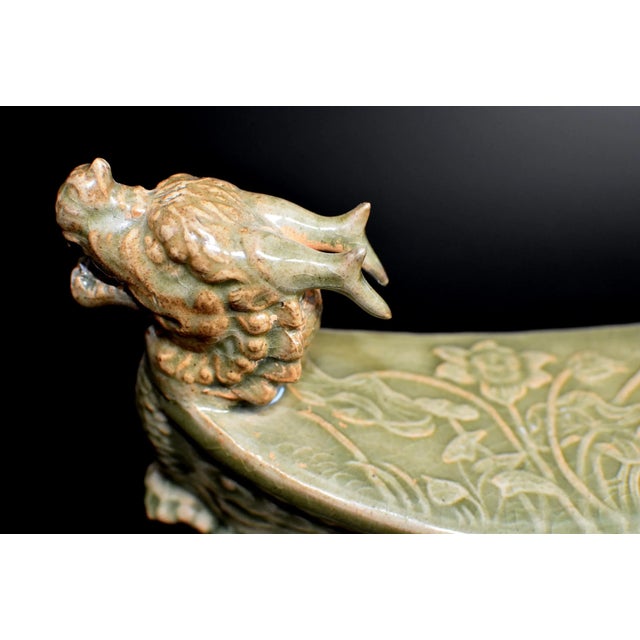 Dragon Ceramic Pillow Long Quan Kiln For Sale - Image 4 of 13