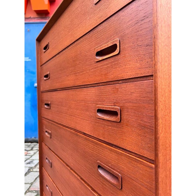 Teak Chest of 7 Drawers, Denmark For Sale - Image 4 of 11