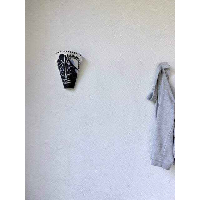 Ceramic Ceramic Wall Light from Vallauris, 1990s For Sale - Image 7 of 18