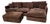 Chocolate Colored Sectional Sofa With Storage Ottoman Attributed to Crate and Barrel For Sale