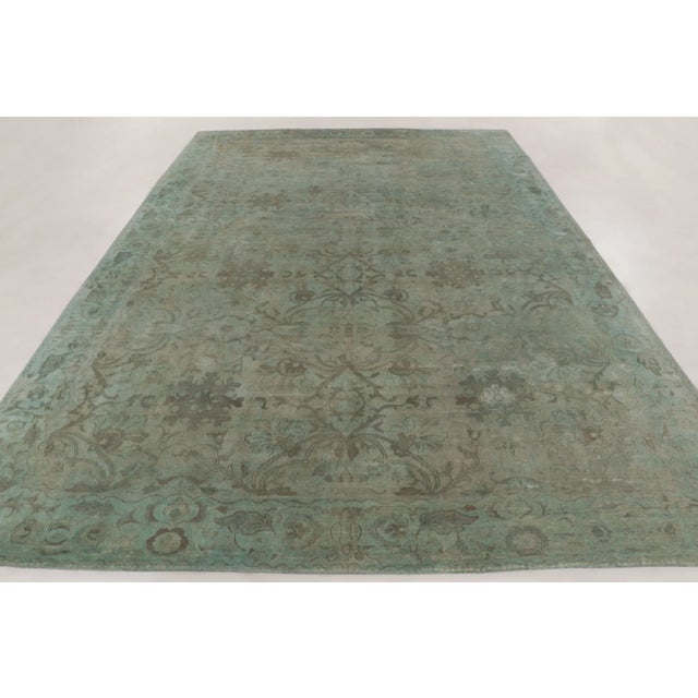 Contemporary Oushak Floral Oversized Wool & Natural Silk Rug by Rug & Kilim, India For Sale - Image 3 of 11