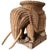 Tan Vintage Woven Wicker Elephant Tray Side Drinks Table With Wood Tusks, Tropical Regency Style For Sale - Image 8 of 13