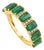 VRJewels 2.2ct Emerald & Diamond Half Band Ring in 18k Yellow Gold Size 6.5 For Sale