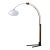 Nova of California Morelli 84" Arc Lamp, Weathered Brass & Walnut For Sale