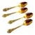 Mid 20th Century Lunt Eloquence Vermeil Sterling Silver Demitasse Spoons - No Monos- Set of 4 For Sale