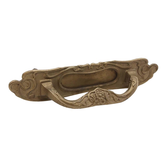 Mid 20th Century Art Nouveau Brass Mail Slot Door Pull For Sale