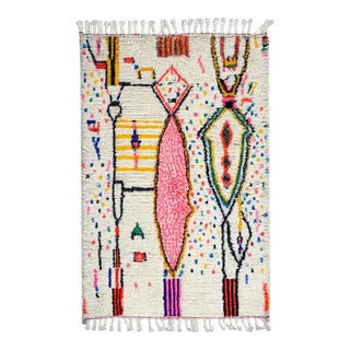Modern Playful Azilal Wool Rug - 8.3 X 5.2 Ft For Sale