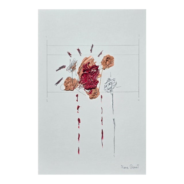 9.5" by 14.2" Unframed Organic Modern Original Botanical Floral Painting For Sale