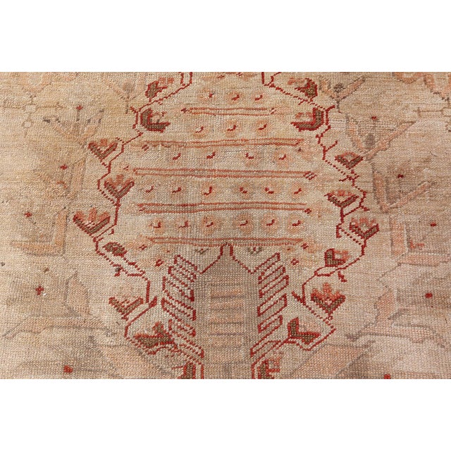 Antique Turkish Oushak Rug For Sale - Image 4 of 9