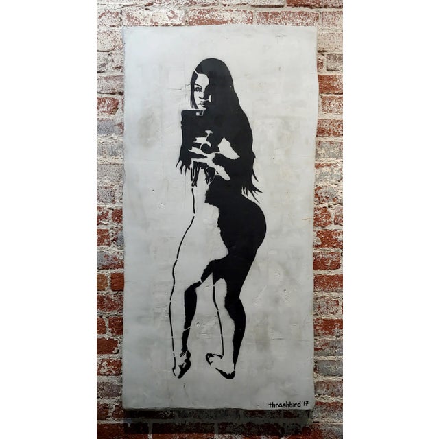 Thrashbird Art - Kim Kardashian Taking a Selfie - Stencil & MIX Media Painting For Sale - Image 10 of 10