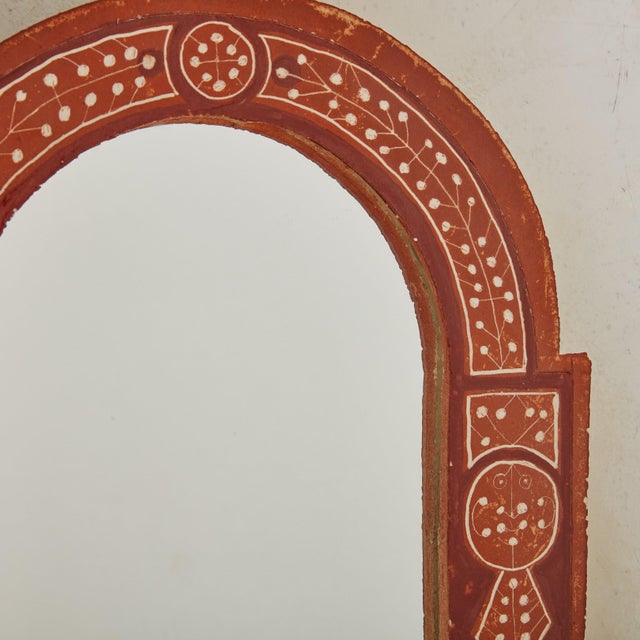 Glass French Ceramic Wall Mirror by Roger Capron, 1950s For Sale - Image 7 of 11