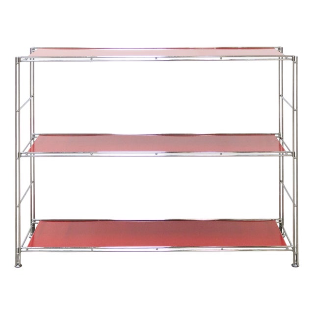 Metal Bookcase Shelving, 1980s For Sale
