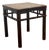 Chinese Antique Square Elm Stool / Table With Round Legs, Circa 1890. For Sale