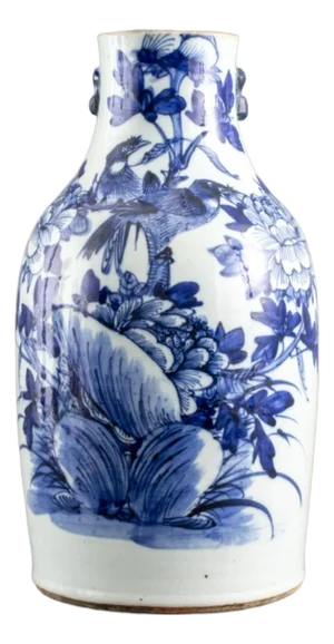 Chinese Export Blue & White Porcelain Vase