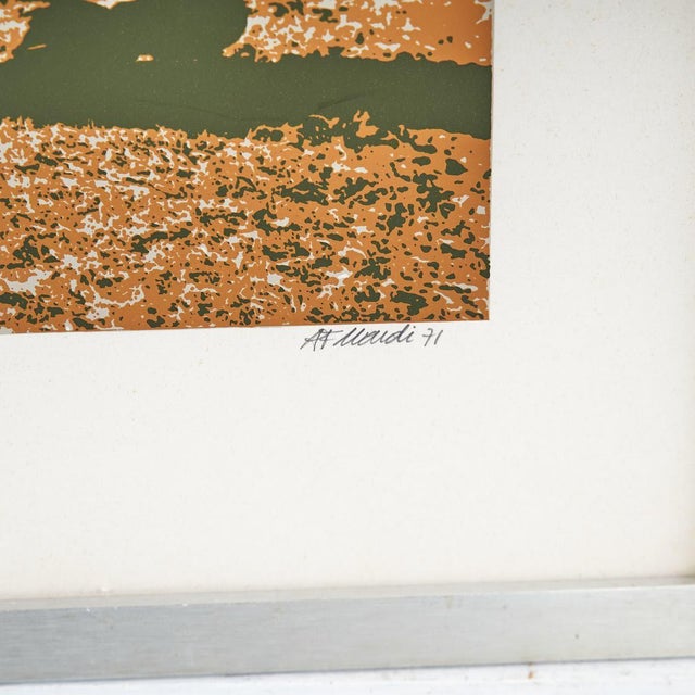Vintage Artistic Screen Print featuring Numerta Trees by A. F. Nardi.