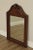Traditional Carved Cherry Pediment Beveled Wall Mirror For Sale - Image 3 of 13
