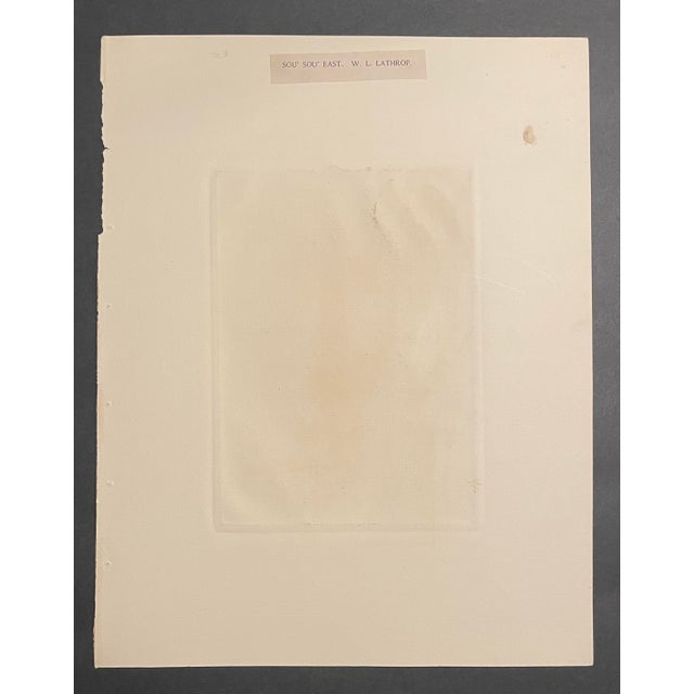 Coastal 1891 William Langston Lathrop Sou' Sou' East Etching For Sale - Image 3 of 4