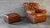 English Restoration Hardware Churchill Cigar Leather Luxe Writer's Chair and Ottoman For Sale - Image 3 of 18