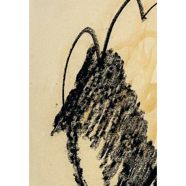A beautiful example of Mid-Century Abstract Art, this mixed-media work on paper has an incredible vibrancy and intensity...