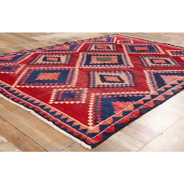 Textile Vintage Persian Lori Rug - 06'05 X 08'08 For Sale - Image 7 of 9