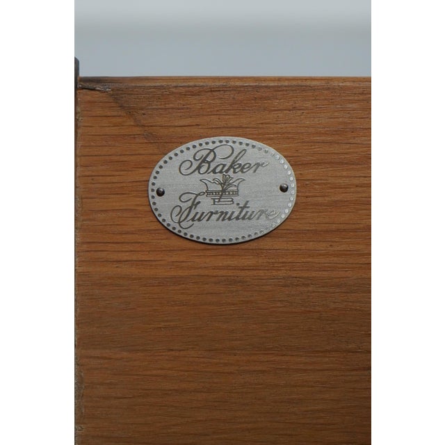 Baker 3 Drawer Cherry Oriental Campaign Style Chest For Sale - Image 17 of 17