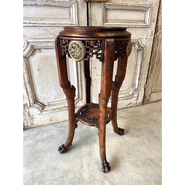 Vintage Japanese Pedestal Table, 1900 For Sale - Image 10 of 10