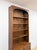 Handmade Pine Walnut Tone Bookcase Desk Drawers Cabinet Antique Style For Sale - Image 4 of 16