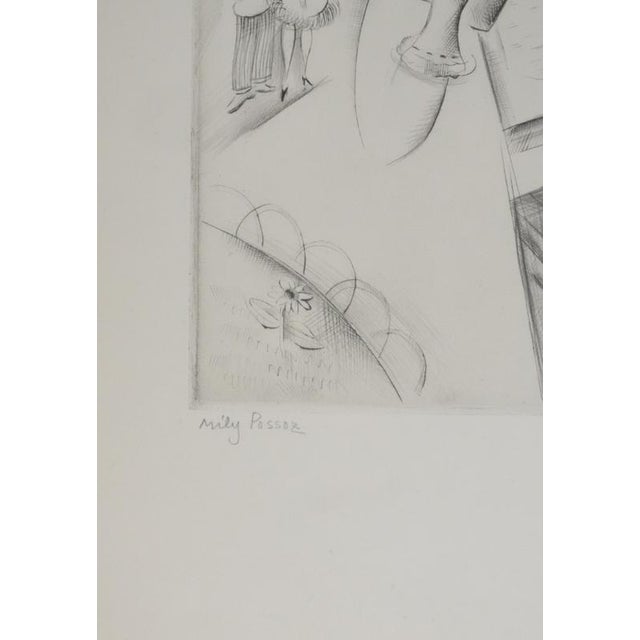 Modern Mily Possoz, The Parisian Woman, Original Signed Engraving For Sale - Image 3 of 10