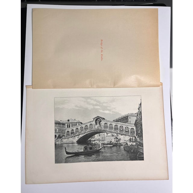 Illustration Antique Venice Bridge of the Rialto Print For Sale - Image 3 of 6