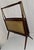 Vintage English Collapsible Newspaper Rack in Mahogany with Brown Gold-Embossed Goatskin Leather, 1970s For Sale - Image 3 of 7