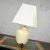 Vintage Chinoiserie Latte Color Ginger Jar Lamp With Frosting Design & Pleated White Fabric Shade For Sale - Image 4 of 13