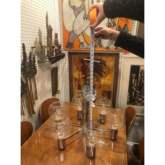 1960s Mid-Century Modern Chrome Sputnik Chandelier For Sale - Image 14 of 17