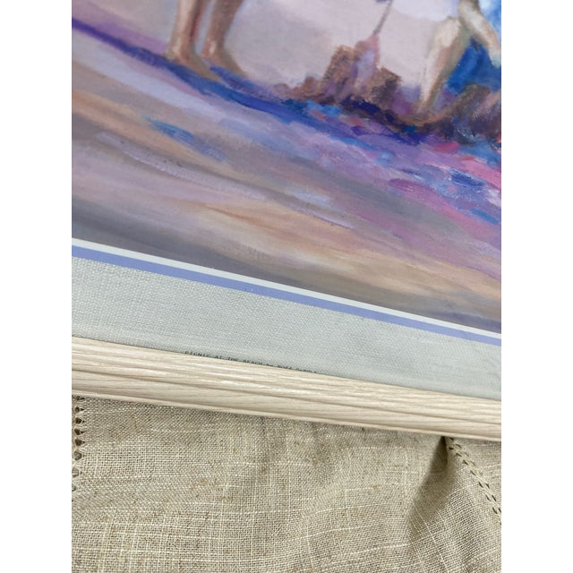 1990s Nora DeBolt Coastal Beach Lithographs in Light Wood Frames, 1992 - a Pair For Sale In New York - Image 6 of 12