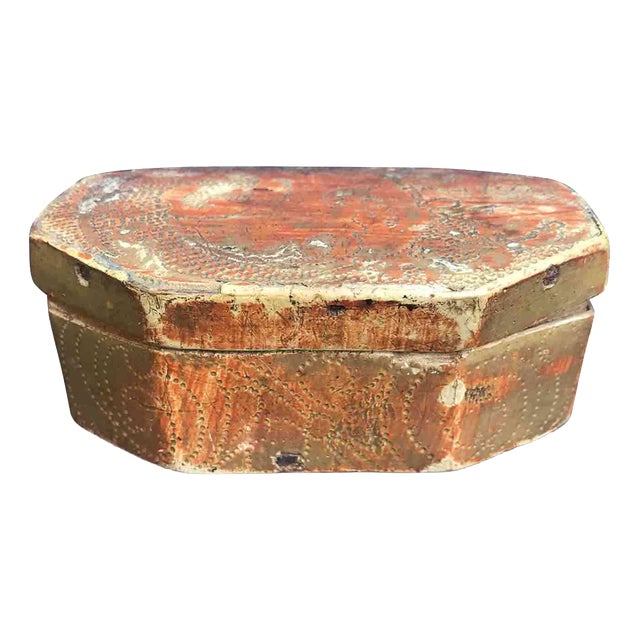Antique Gilded and Engraved Box For Sale
