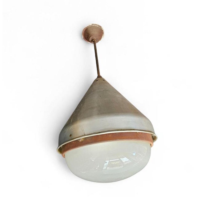 Large Industrial Aluminum Hanging Lamp, 1970s For Sale - Image 13 of 14