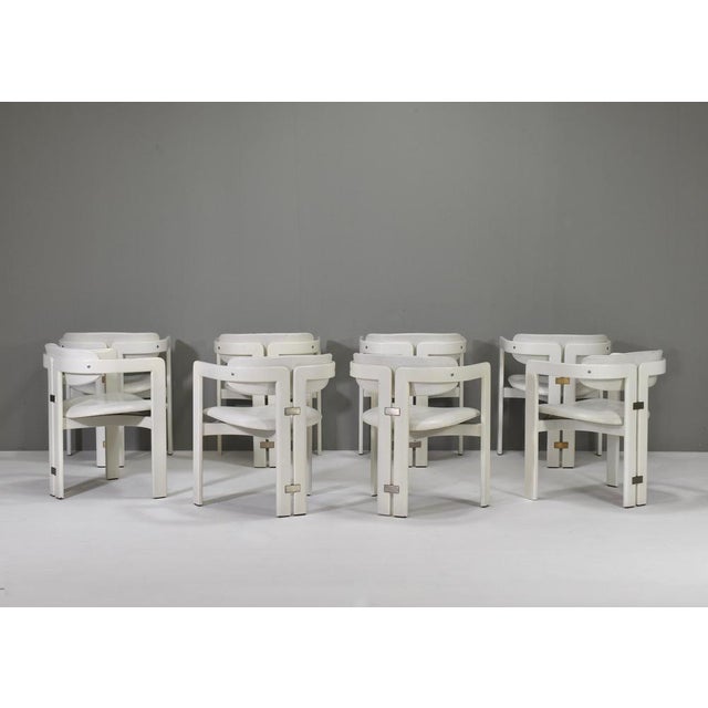 1960s Pamplona Chairs in Leather attributed to Augusto Savini for Pozzi, Italy, 1965, Set of 8 For Sale - Image 5 of 18