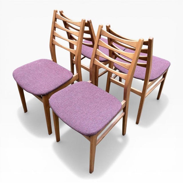 1960s Mid-Century Teak Ladder-Back Dining Chairs, 1960s, Set of 4 For Sale - Image 5 of 7