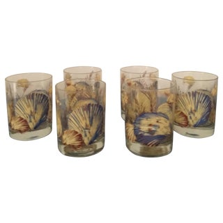 Vintage Shell Double Old Fashions - Set of 6 For Sale