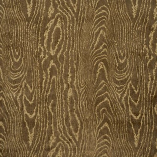 SAMPLE - Schumacher Marisa Moire Velvet Fabric In Camel For Sale