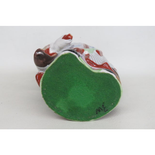 Hand Painted Chinese Porcelain Sanxing Figurine Fu Xing Holding Scroll 5048b For Sale - Image 10 of 13