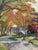 Mid-Century Modern Karl Gustaf Strandberg, Road to Red Huts, 1950s, Oil Painting on Canvas, Framed For Sale - Image 3 of 12