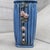 Art Nouveau 1915 Weller Art Pottery Blue Drapery Pair (2x) of Vases For Sale - Image 3 of 12