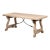 Italian Bleached Oak Trestle Table With Wrought Iron Stretcher For Sale