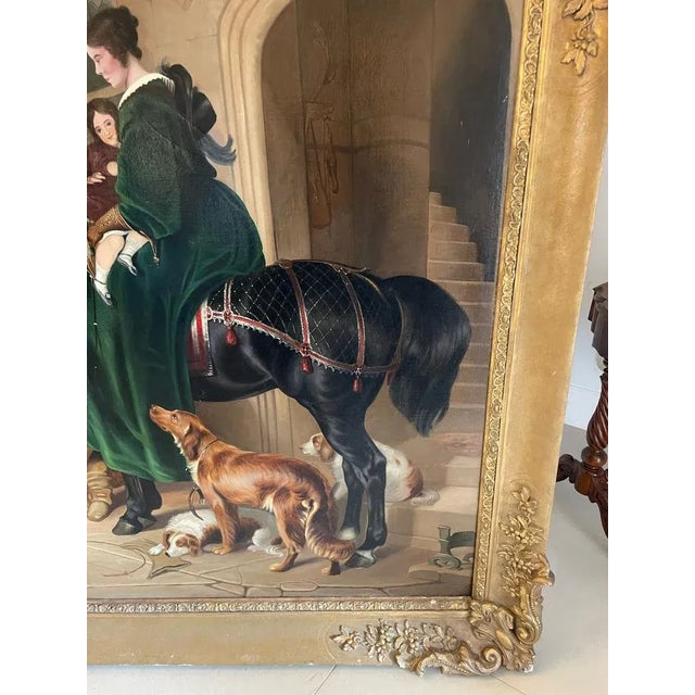 After Sir Edwin Henry Landseer, Return from Hawking, 1860, Oil on Canvas, Framed For Sale - Image 10 of 13